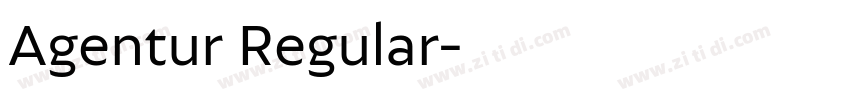 Agentur Regular字体转换